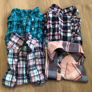 Bundle of 4, 4t Plaid Button Ups